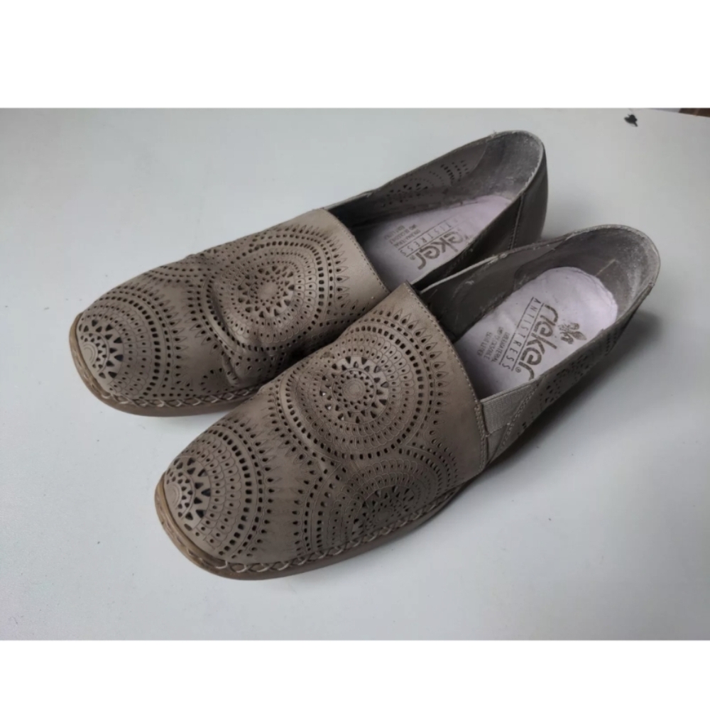 Rieker Doris 95 Beige Comfort SlipON Loafer Anti-stress Shoes Size 42 EUR 10 US